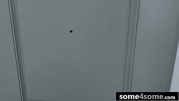 Three perfect body 80s teens teach lucky brat to behave