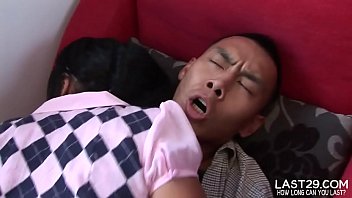 Asian babe boosts her way into orgasm