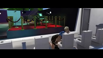 Sexy girl fucking on the toilet