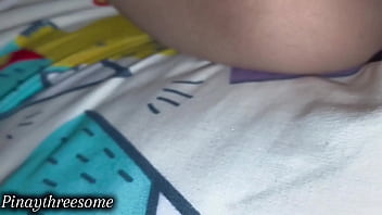 Real husband and wife playing touching eachother under bedsheet blanket