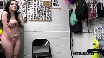 Threeway cock pleasing after strip search and interview