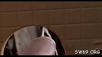 Tits wazoo slimed at gloryhole