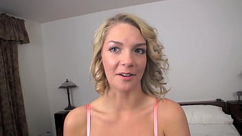 Ally brooks cute blonde teen pov blowjob and huge messy facial