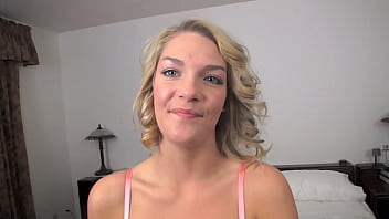 Ally brooks cute blonde teen pov blowjob and huge messy facial