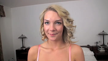 Ally brooks cute blonde teen pov blowjob and huge messy facial