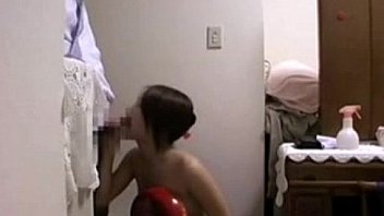 Blowjob in front door