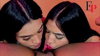 Watch these two lesbians massively lick their friend's pussy