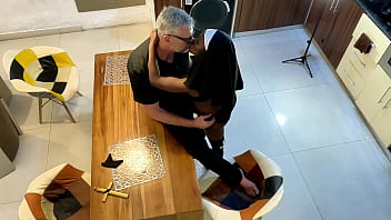 Young nun gets fucked for the first time by her stepdad while visiting home from the convent