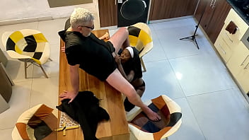 Young nun gets fucked for the first time by her stepdad while visiting home from the convent