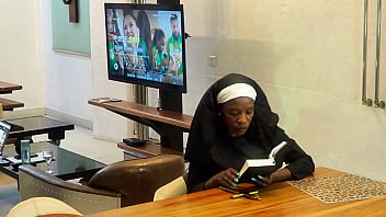 Young nun gets fucked for the first time by her stepdad while visiting home from the convent