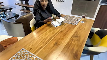 Young nun gets fucked for the first time by her stepdad while visiting home from the convent