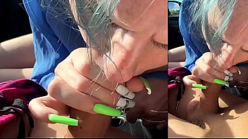 Car blowjob escapades at the shore and sex on the beach