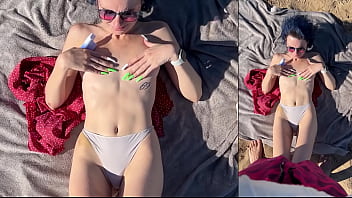 Car blowjob escapades at the shore and sex on the beach