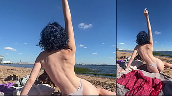 Car blowjob escapades at the shore and sex on the beach