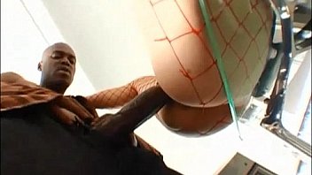 19 year old fake titty stripper taking this monster negro cock