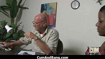 Amazing ebony in gangbang interracial fucking 10