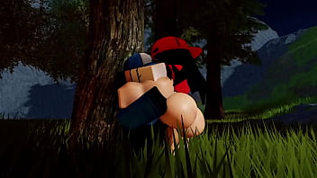 Roblox yi xi and the mask guy fuck at a public park