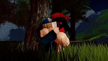 Roblox yi xi and the mask guy fuck at a public park