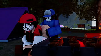 Roblox yi xi and the mask guy fuck at a public park