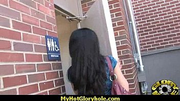 Horny Lady Enjoys Gloryhole Cocksucking Interracial 3 thumbnail