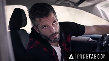 She gets fucked on the side of the road