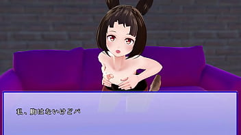 Squeezed by a bunny girl