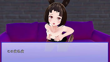 Squeezed by a bunny girl