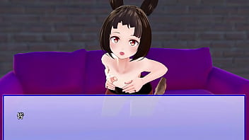 Squeezed by a bunny girl