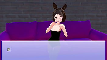 Squeezed by a bunny girl