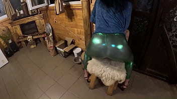 Deep blow job and cum play on my shiny cameltoe 285 preview