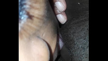 She couldn't resist the waterfall in front of her