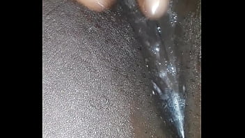 She couldn't resist the waterfall in front of her