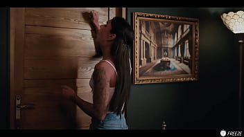 Lesbian freeze fetish brunette latina girl stops time and pranks coco bae while sucking her tits