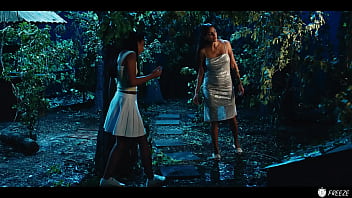 Lesbian freeze fetish brunette latina girl stops time and pranks coco bae while sucking her tits