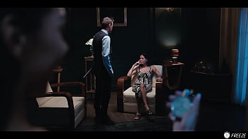 Lesbian freeze fetish brunette latina girl stops time and pranks coco bae while sucking her tits