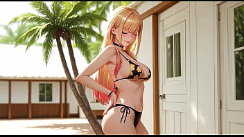 Marin having rought sex on a private beach ai generated