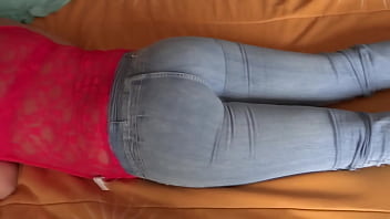 Stepson masturbates with my ass jeans up and jeans down he wants to fuck me