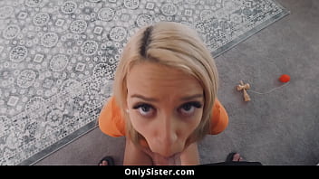 Stepbrother realizes how good his little stepsister is at giving blowjobs onlysister