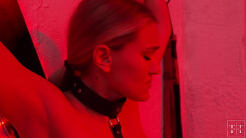 The whore submissively accepts her punishment