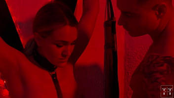 The whore submissively accepts her punishment