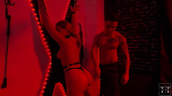 The whore submissively accepts her punishment