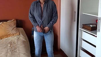 Stepson's friends masturbate while watching me reach in to touch myself