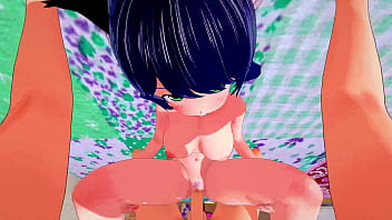 Cyan hijirikawa gets fucked hard in all her holes pov hentai