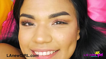 Elegant latina model naked close up