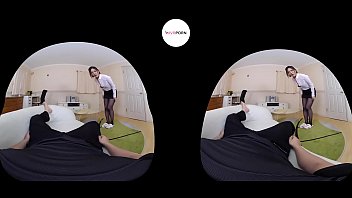 Pantyhose tutor masturbation