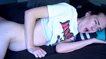 Sneaky stepbrother comes into the room and fucks his blue eyed stepsister