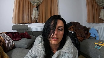 Preview milfycalla masturbating while wearing fur coats shiny clothes and long jackets 203