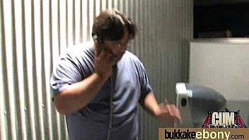 Busty black babe bubble bath group cocksuck 5