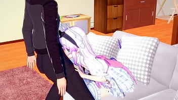 Cutie dragon girl kanna services lucky cock