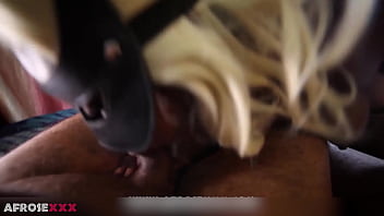 Horny black blows two guys dick